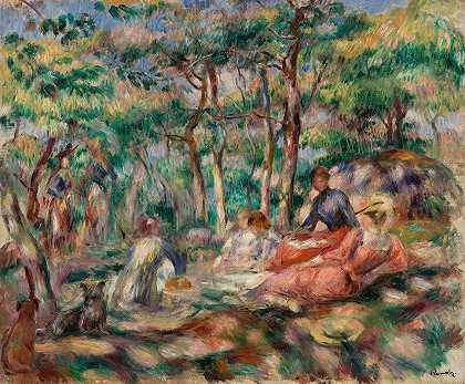 “野餐（草地上的午餐），作者：Pierre Auguste Renoir