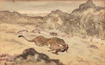 安托万·路易斯·巴耶的《狮子吞噬瞪羚》