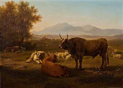 亚伯拉罕·特林克的《与牛的风景》