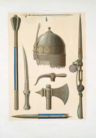 “阿拉伯花纹托曼湾武器套装和细节（15世纪），埃米尔·普里塞阿文