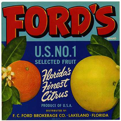 “福特品牌柑橘标签”（者）
