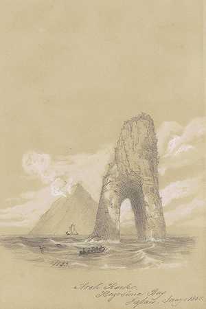 威廉·布伦顿·博格斯《日本鹿儿岛湾拱门岩》