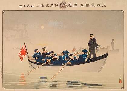 《为大日本帝国欢呼第二军团登陆锦州半岛》作者：小林清香