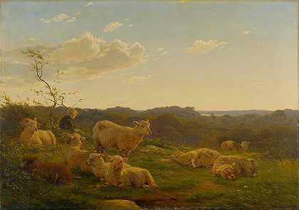 卡洛·达尔加斯（Carlo Dalgas）的《斯卡里兹附近山上的羊》