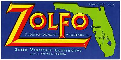 “Zolfo品牌佛罗里达优质蔬菜标签”