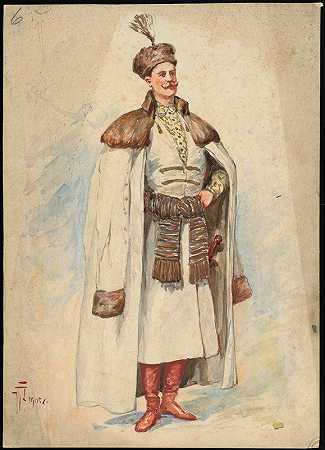 “不明身份的意大利歌剧服装设计图版6，作者：W.Fasienski