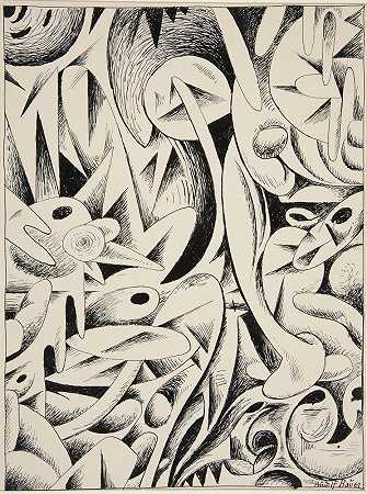 鲁道夫·鲍尔的《无题（抽象形式）》