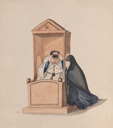 弗朗西斯科·费罗（Francisco Fierro）的《一个女人向神父忏悔》