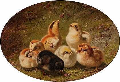 阿瑟·菲茨威廉·泰特的《鸡群》