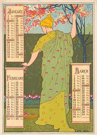 “1897年海报日历。1月，2月，3月，路易·瑞德