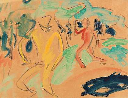 恩斯特·路德维希·凯尔希纳（Ernst Ludwig Kirchner）的《运动人物》