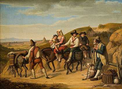 迪特里希·威廉·林道《马里奥山的农民在前往罗马的路上》