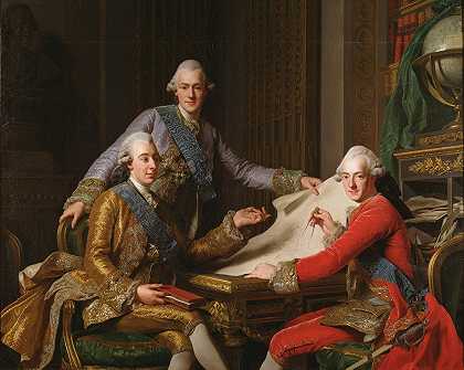 亚历山大·罗斯林《瑞典国王古斯塔夫三世及其兄弟》