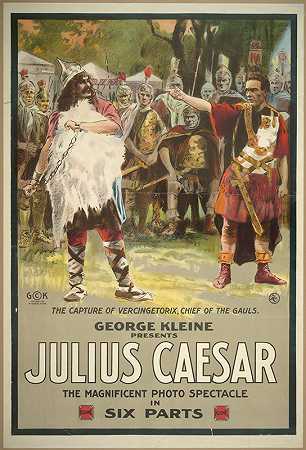 乔治·克莱恩（George Kleine）向朱利叶斯·凯撒（Julius Caesar）展示了由H.C.Miner Litho Co.（H.C.Miner-Litho）创作的壮观照片，共分六部分。