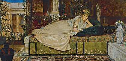 约翰·阿特金森·格里姆肖的《古典室内的女士》