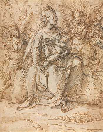 奥雷里奥·路易尼的《麦当娜与天使的孩子》