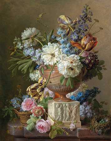 杰拉德·范·斯潘多克的《雪花石膏花瓶的花卉静物》