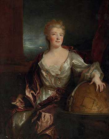 “加布里埃尔·埃米莉·勒托内尔·德布雷特伊尔的肖像，侯爵夫人杜沙特尔，尼古拉斯·德拉吉利