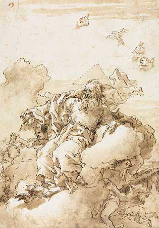 乔瓦尼·多梅尼科·蒂波洛的《神父与三位一体的象征》