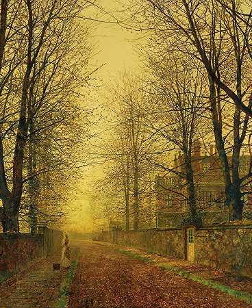 约翰·阿特金森·格里姆肖的《秋天的金色光辉》