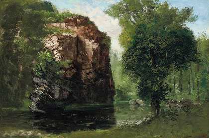 古斯塔夫·库尔贝（Gustave Curbet）在左边的岩石边上租来的