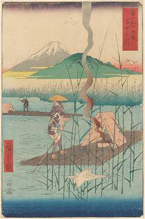 “Shoshiyu，Raft in Reeds”作者：AndōHiroshige