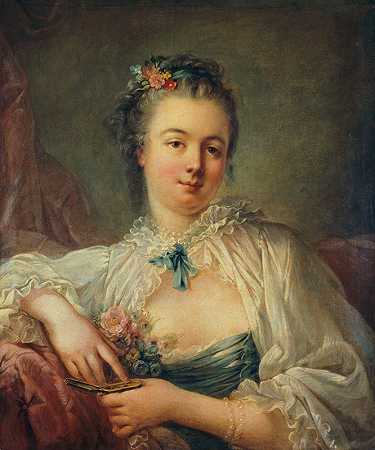 “Jeanne-Elisabeth-Victoire Deshays的肖像画，艺术家的妻子，作者：Jean-Baptiste Deshays
