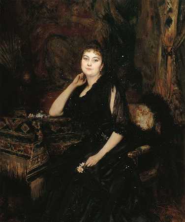 奥林佩·赫里奥特夫人肖像，塞浦路斯人杜伯内特（1857-1947），西奥博尔德·查特兰