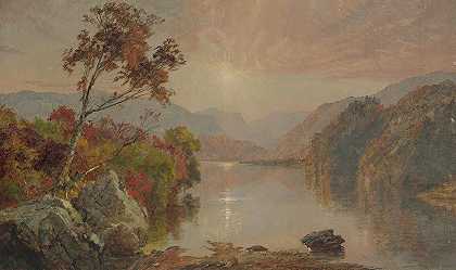Jasper Francis Cropsey的《秋天的风景》