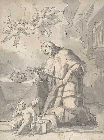 《圣约翰·内波穆森饰十字架》（Gaspare Diziani）