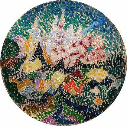 约瑟夫·斯特拉的《点画抽象（花）》