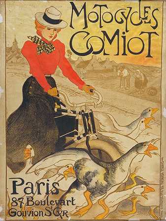 Théophile Alexandre Steinlen的《Comiot摩托车》