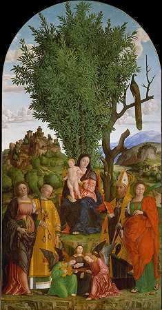 Girolamo dai Libri的《圣母与圣徒的孩子》