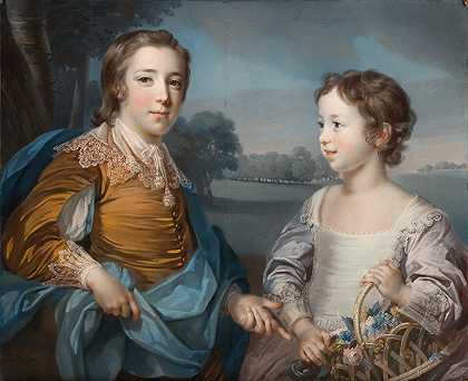 弗朗西斯·科茨的《约瑟夫（1741-1786）和他的兄弟约翰·古尔斯顿（1750-1764）的肖像》