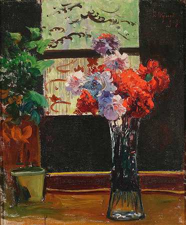 《花瓶里的花》，莱昂·维奇·考斯基（Leon Wyczółkowski）著