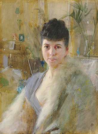 安德斯·佐恩的《客厅里的女士肖像》