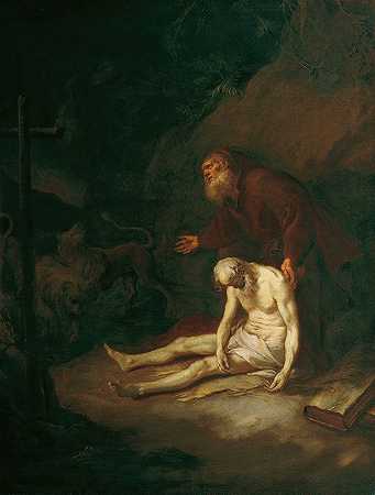 马丁·约翰·施密特的《安东尼和保罗的神圣隐士》