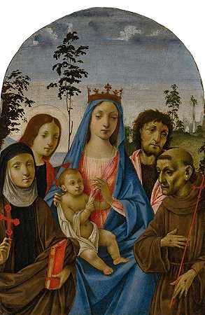 米开朗基罗·迪·彼得罗·梅布里尼的《圣母与圣子与圣徒克莱尔》、《传道者约翰》、《施洗者约翰》和《弗朗西斯》