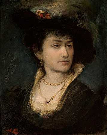 毛里西·戈特利布的《艺术家姐姐安娜的肖像》