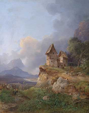 Wilhelm Steinfeld的《萨尔茨坎默古特广阔的风景》