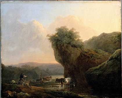 菲利普·雅克·德·卢瑟堡的《与牛的风景》