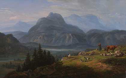 约翰·克里斯蒂安·达尔（Johan Christian Dahl）的《罗维雷多附近的Etsch Valley》