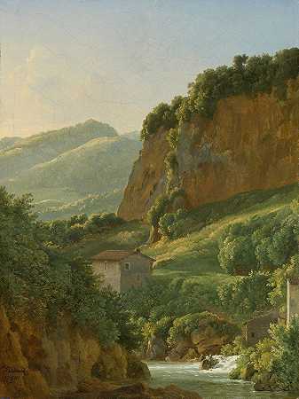 让-约瑟夫·泽维尔·比道尔的《圣科西马托峡谷之景》