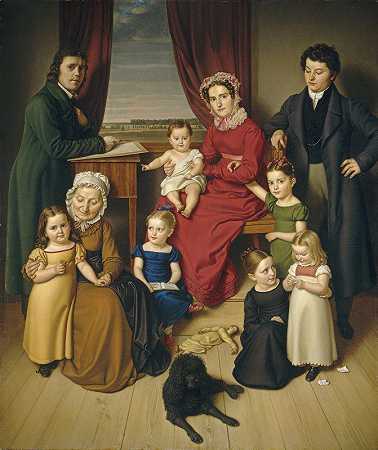 《19世纪德国艺术家及其家人》
