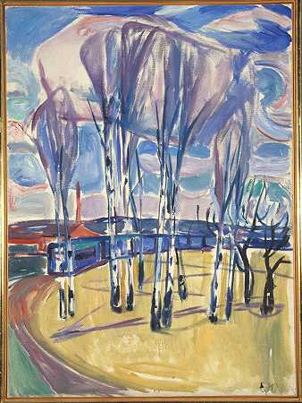 Edvard Munch的《Skøyen有轨电车环路》