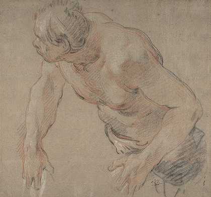 让-巴蒂斯特·德塞斯的《半身人，裸体到腰部》