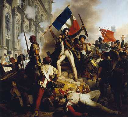 1830年7月28日，Jean-Victor Schnetz在市政厅前战斗