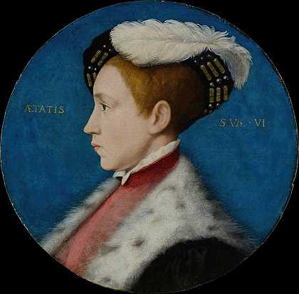 “爱德华六世（1537–1553），《康沃尔公爵时》，年轻人汉斯·霍尔贝因的工作室