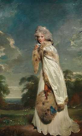 “伊丽莎白·法伦（生于1759年，死于1829年），托马斯·劳伦斯爵士后来的德比伯爵夫人