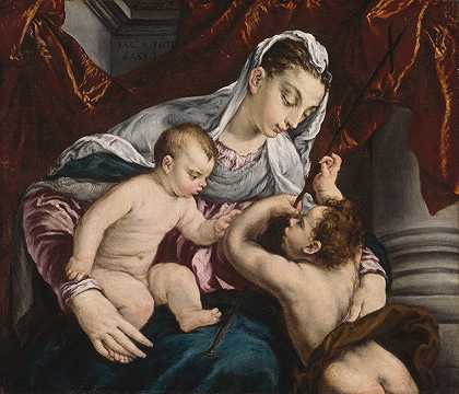 雅科波·巴萨诺（Jacopo Bassano）的《圣母与孩子与年轻的施洗者圣约翰》（Virgin and Child with the Young Saint John the Baptist）